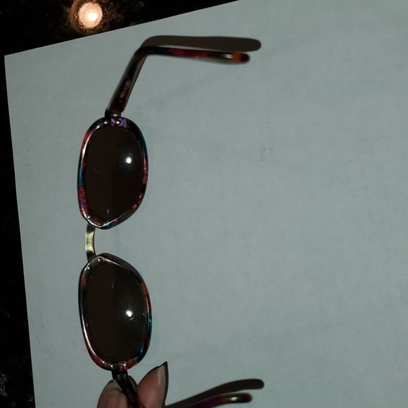 Vintage rainbow tortoise sunglasses frames with bronze accents. Funky style! - Picture 5 of 8